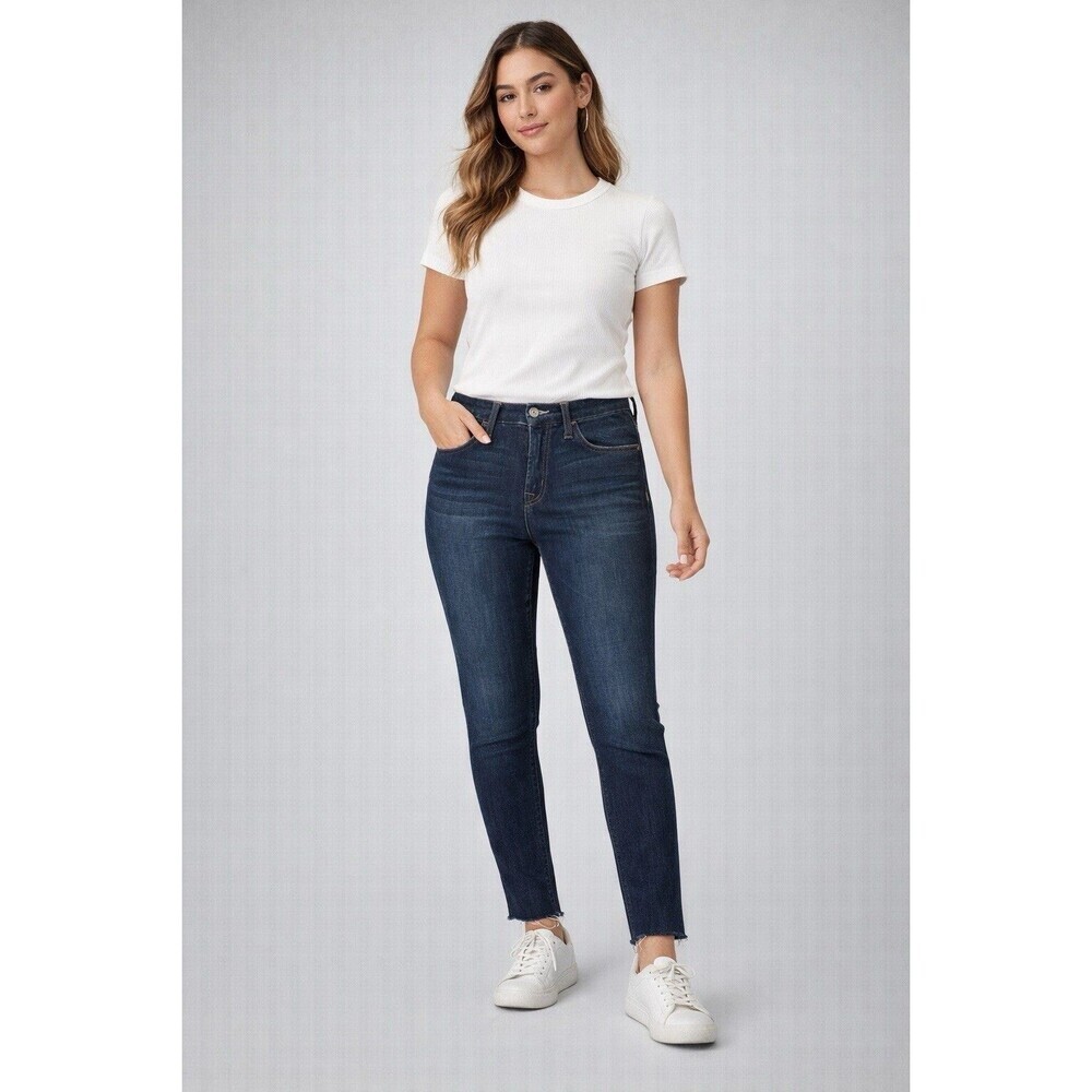 Flying Monkey Skinny Jeans Women’s Size 25 Dark Wash Raw Hem Stretch Denim